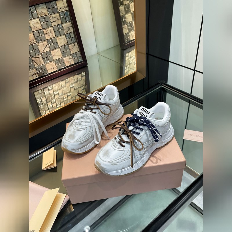 MiuMiu*繆繆miu家2026運動休閑鞋 這款系帶休閑運動鞋妥妥的美式休閑風