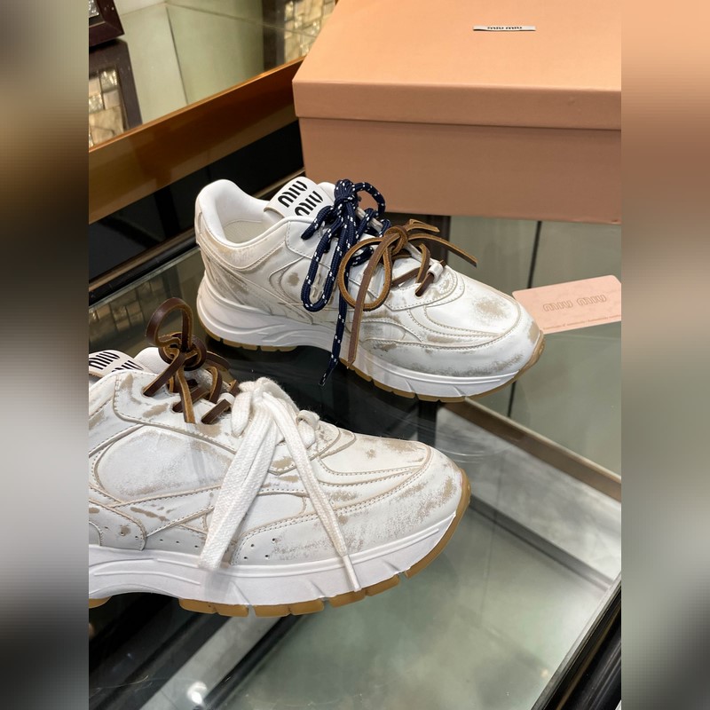 MiuMiu*繆繆miu家2026運動休閑鞋 這款系帶休閑運動鞋妥妥的美式休閑風