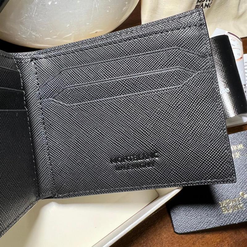 全新630 MONTBLANC萬寶龍專櫃同步匠心系列12卡位錢夾 經典黑 型號：