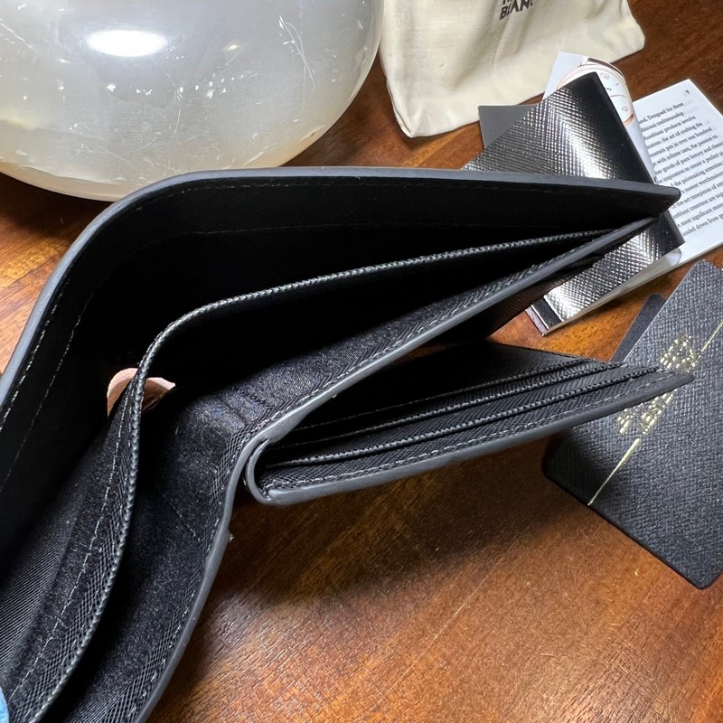 全新630 MONTBLANC萬寶龍專櫃同步匠心系列12卡位錢夾 經典黑 型號：