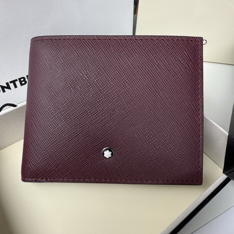 MONTBLANC 全新萬寶龍匠心系列6卡位錢包  多爾波紅 型號：MB199