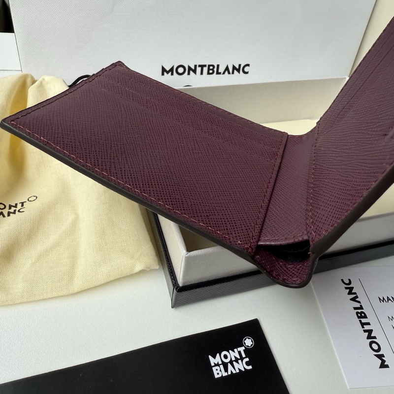 MONTBLANC 全新萬寶龍匠心系列6卡位錢包  多爾波紅 型號：MB199