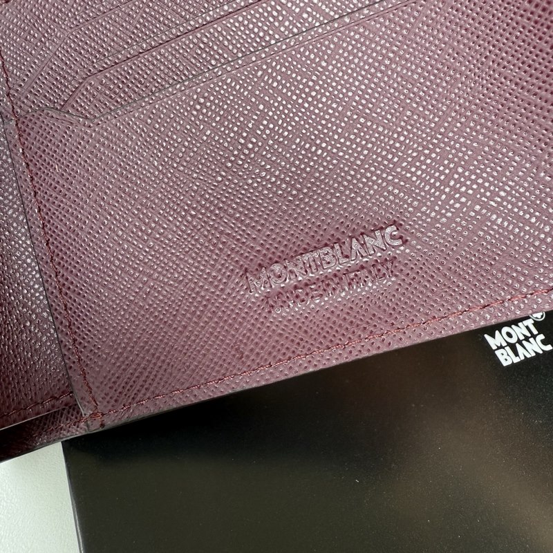 MONTBLANC 全新萬寶龍匠心系列6卡位錢包  多爾波紅 型號：MB199