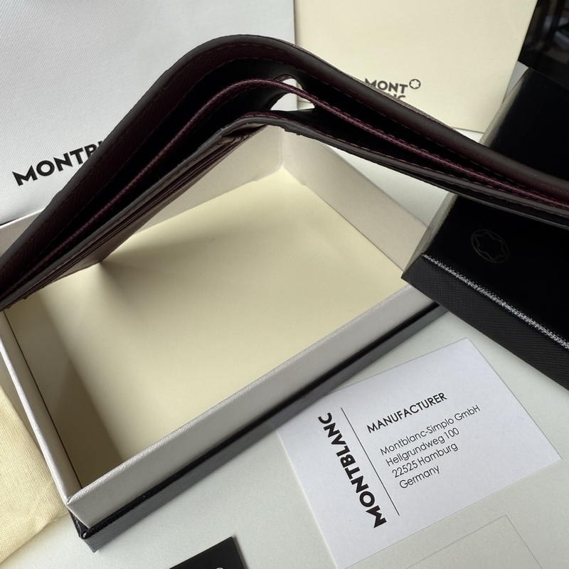 MONTBLANC 全新萬寶龍匠心系列6卡位錢包  多爾波紅 型號：MB199