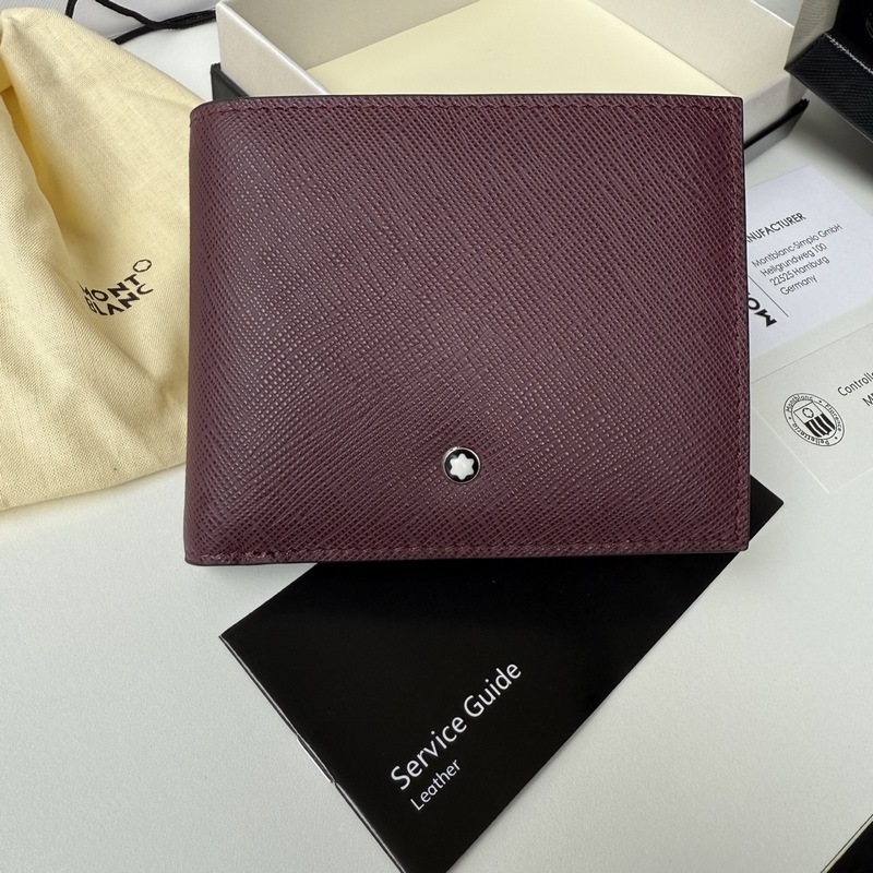 MONTBLANC 全新萬寶龍匠心系列6卡位錢包  多爾波紅 型號：MB199