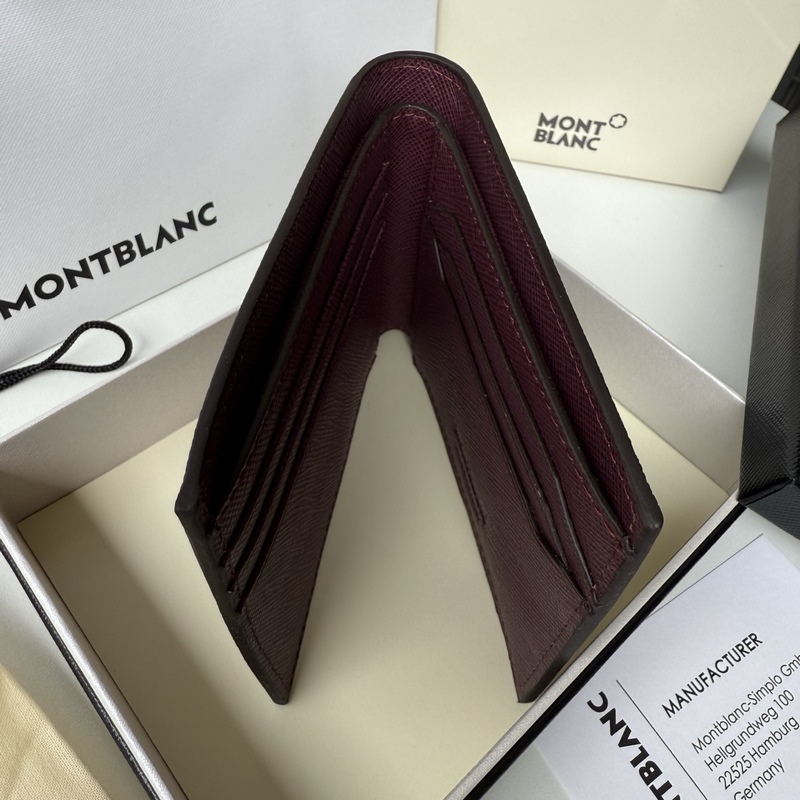 MONTBLANC 全新萬寶龍匠心系列6卡位錢包  多爾波紅 型號：MB199