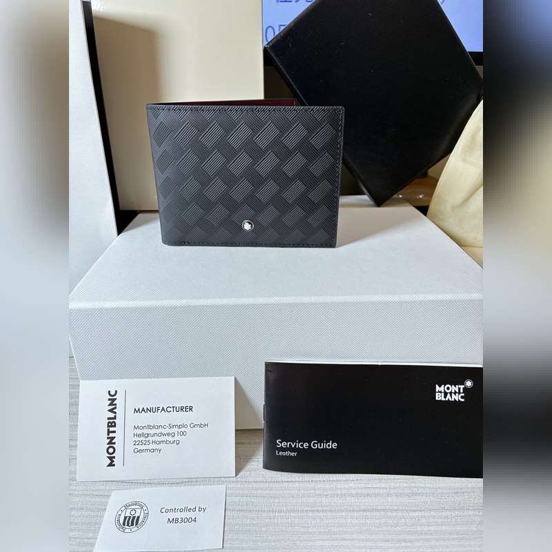 MONTBLANC全新萬寶龍風尚3.0系列6卡位雙色錢夾(經典黑配波爾多紅) 型