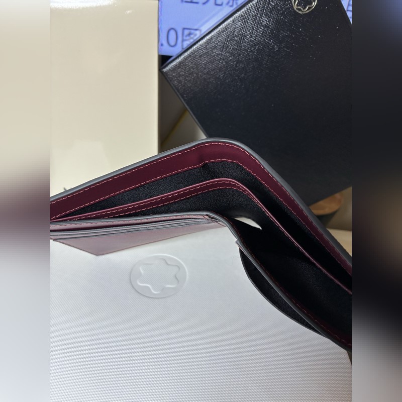 MONTBLANC全新萬寶龍風尚3.0系列6卡位雙色錢夾(經典黑配波爾多紅) 型