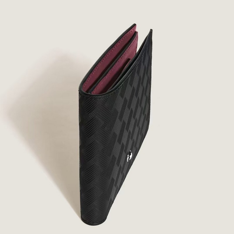 MONTBLANC全新萬寶龍風尚3.0系列6卡位雙色錢夾(經典黑配波爾多紅) 型