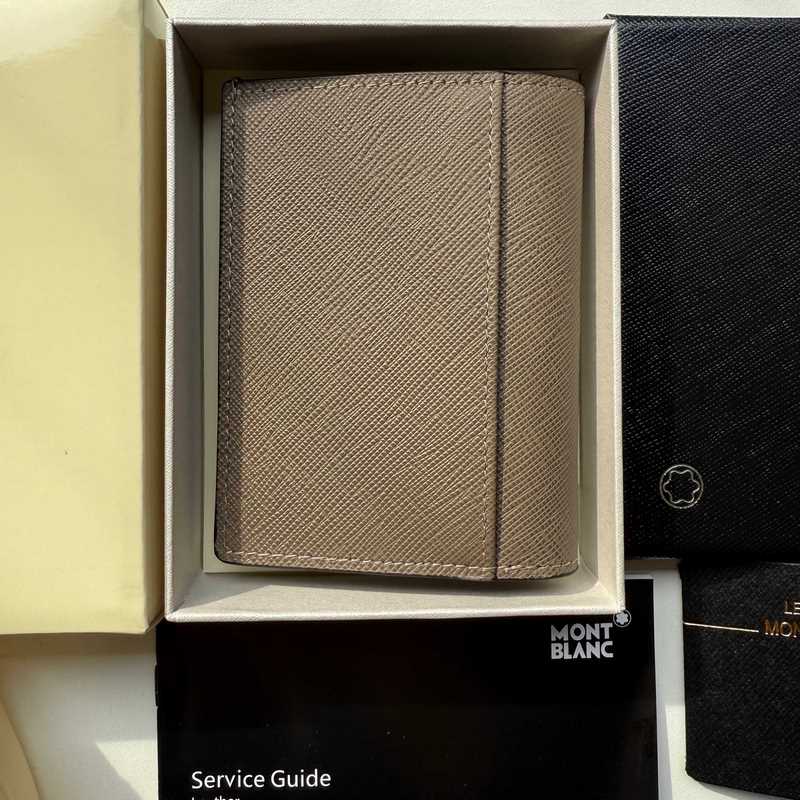 630 MONTBLANC萬寶龍專櫃同步匠心系列 5卡位小錢夾 地中海棕 型號：