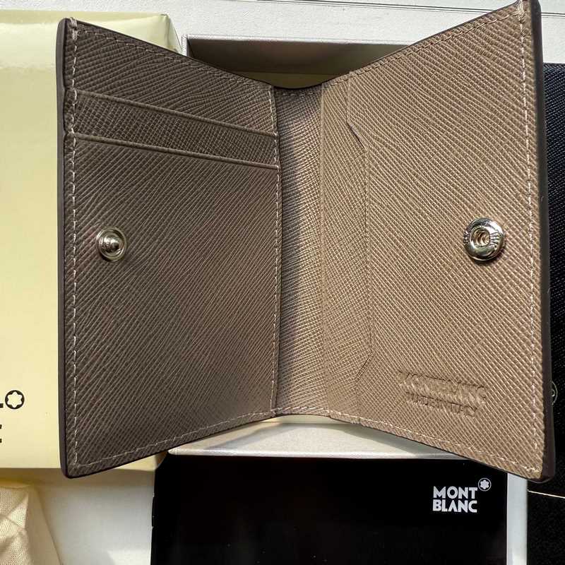 630 MONTBLANC萬寶龍專櫃同步匠心系列 5卡位小錢夾 地中海棕 型號：