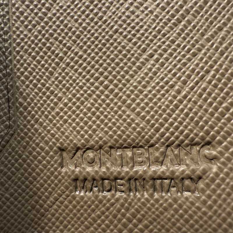630 MONTBLANC萬寶龍專櫃同步匠心系列 5卡位小錢夾 地中海棕 型號：