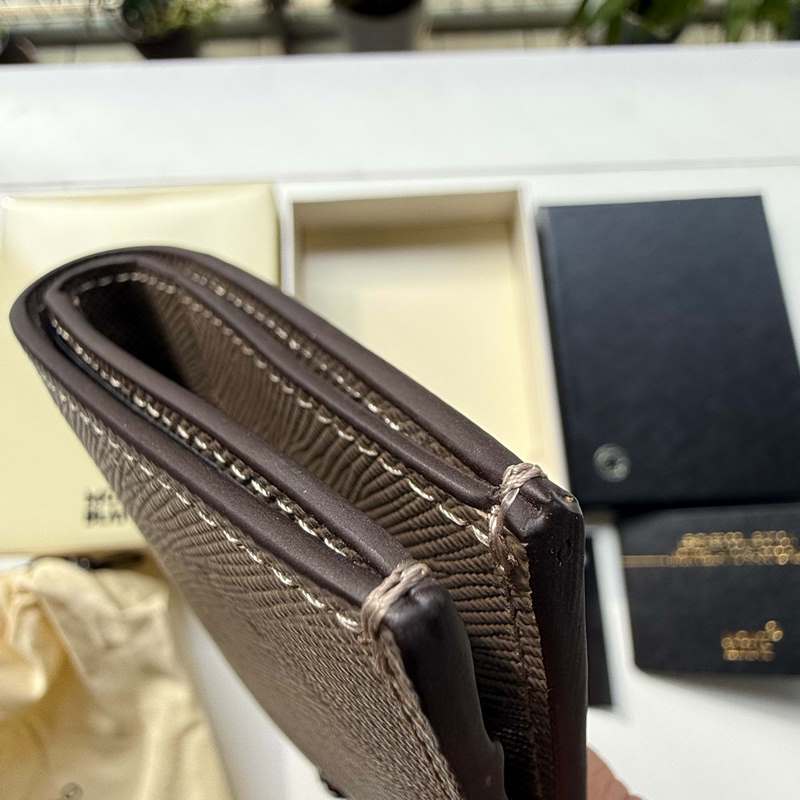 630 MONTBLANC萬寶龍專櫃同步匠心系列 5卡位小錢夾 地中海棕 型號：