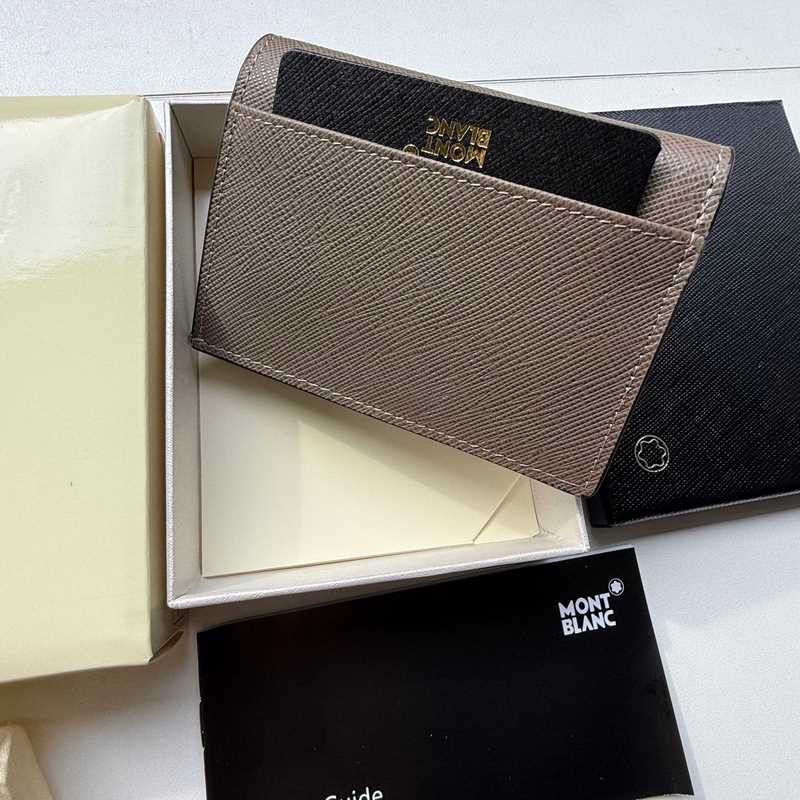 630 MONTBLANC萬寶龍專櫃同步匠心系列 5卡位小錢夾 地中海棕 型號：
