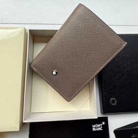 630 MONTBLANC萬寶龍專櫃同步匠心系列 5卡位小錢夾 地中海棕 型號：