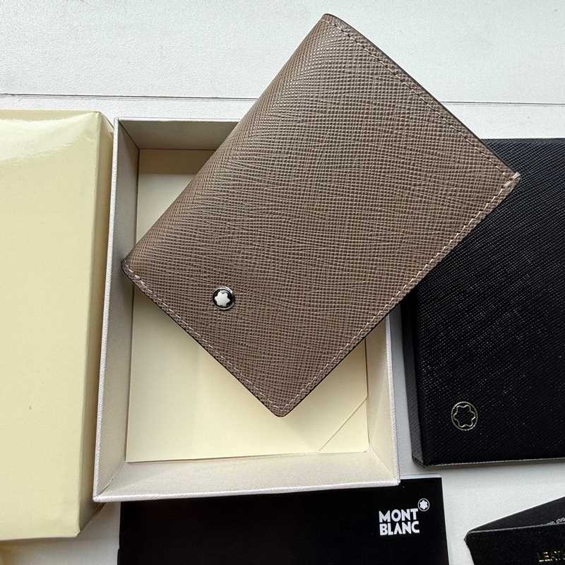 630 MONTBLANC萬寶龍專櫃同步匠心系列 5卡位小錢夾 地中海棕 型號：