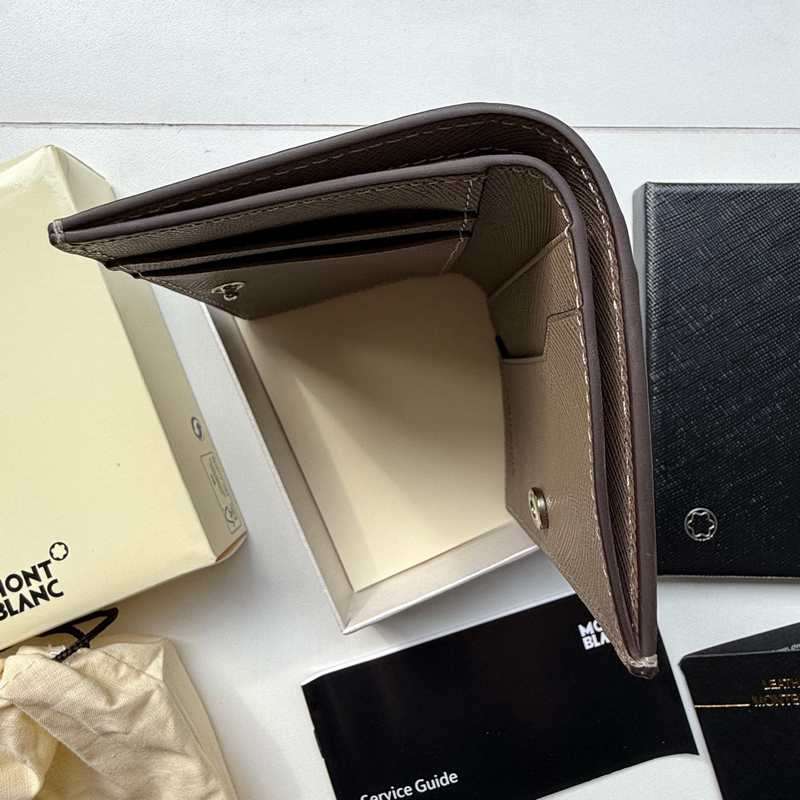 630 MONTBLANC萬寶龍專櫃同步匠心系列 5卡位小錢夾 地中海棕 型號：
