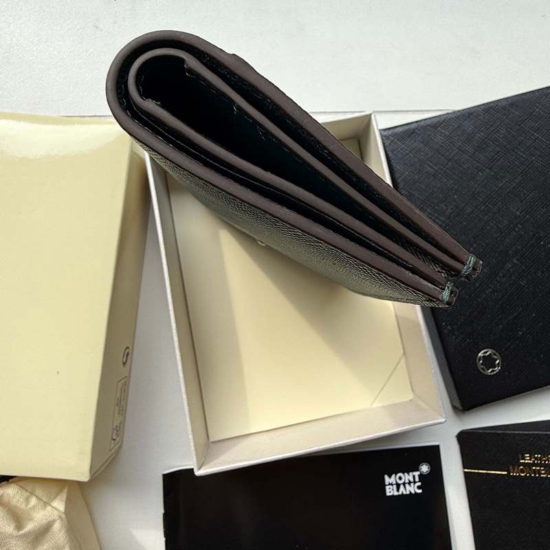 630 MONTBLANC萬寶龍專櫃同步匠心系列 5卡位小錢夾 地中海藍 型號：