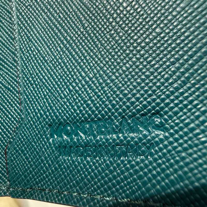 630 MONTBLANC萬寶龍專櫃同步匠心系列 5卡位小錢夾 地中海藍 型號：