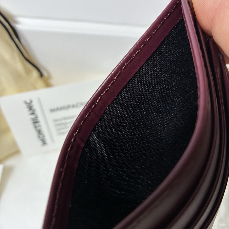 3.0系列6卡位卡片夾 經典黑配多爾波紅 型號：MB199420# 材質：頭層