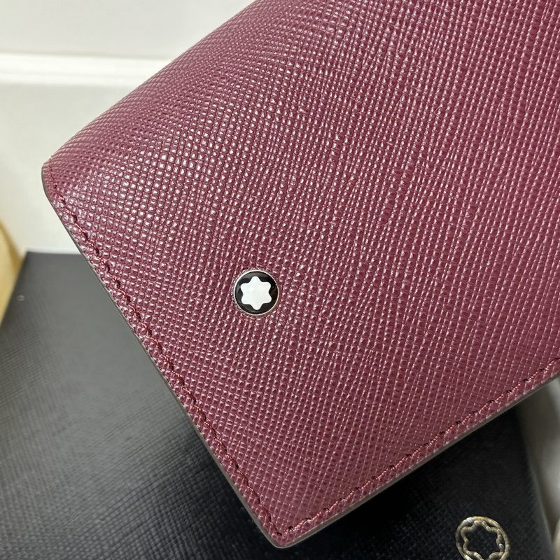 MONTBLANC 萬寶龍匠心系列4卡位卡片夾 波爾多紅 型號：MB199377