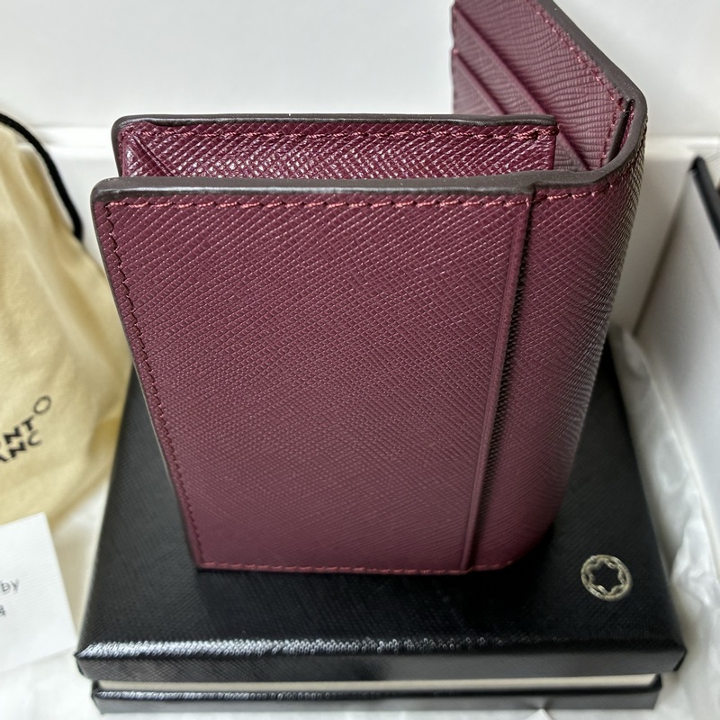 MONTBLANC 萬寶龍匠心系列4卡位卡片夾 波爾多紅 型號：MB199377