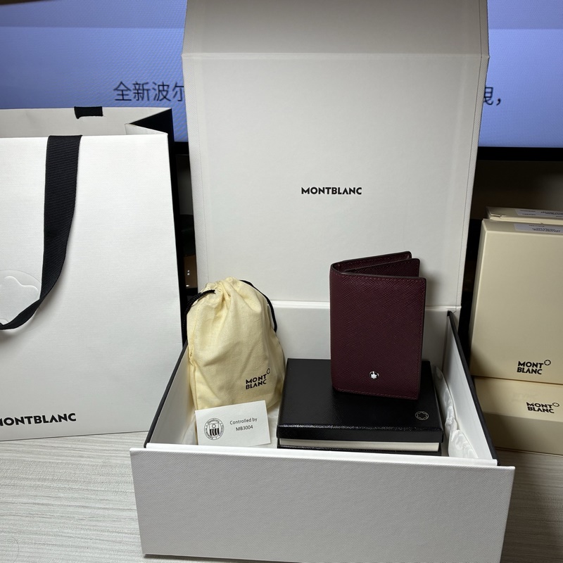 MONTBLANC 萬寶龍匠心系列4卡位卡片夾 波爾多紅 型號：MB199377