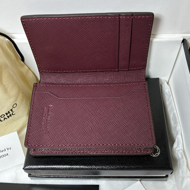 MONTBLANC 萬寶龍匠心系列4卡位卡片夾 波爾多紅 型號：MB199377