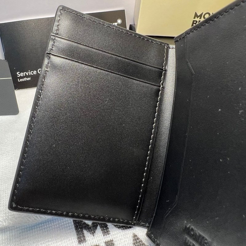 MONTBLANC全新萬寶龍風尚3.0系列4卡位卡片夾 經典黑 型號：MB131