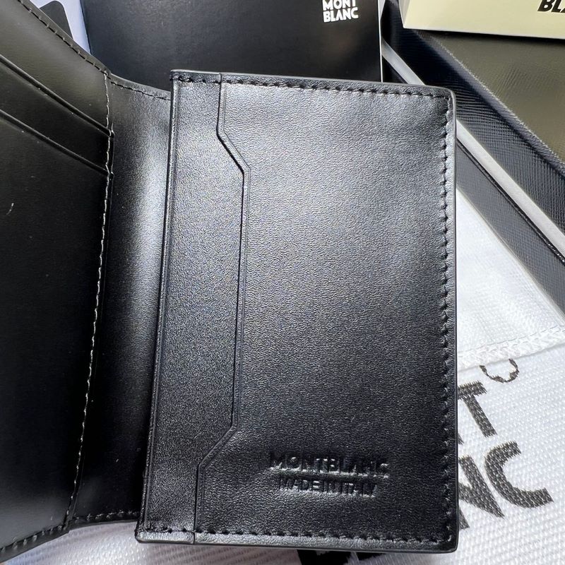 MONTBLANC全新萬寶龍風尚3.0系列4卡位卡片夾 經典黑 型號：MB131
