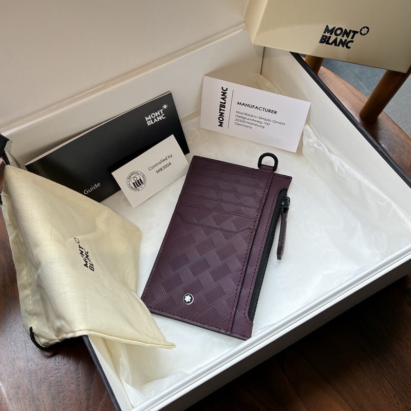 MONTBLANC全新萬寶龍風尚3.0系列8卡位拉鍊卡片夾 波爾多紅 型號：MB