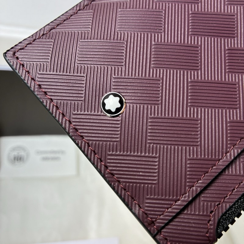 MONTBLANC全新萬寶龍風尚3.0系列8卡位拉鍊卡片夾 波爾多紅 型號：MB