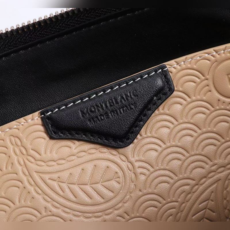 MONTBL NC萬寶龍軟皮系列手拿包經(jīng)典黑 型號：MB131239# 材質(zhì)：純