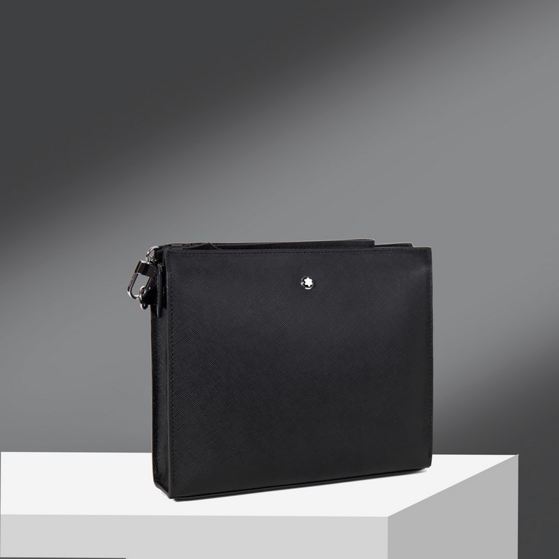 630 MONTBLANC萬寶龍專櫃同步匠心系列手拿包 經(jīng)典黑 型號(hào)：19886