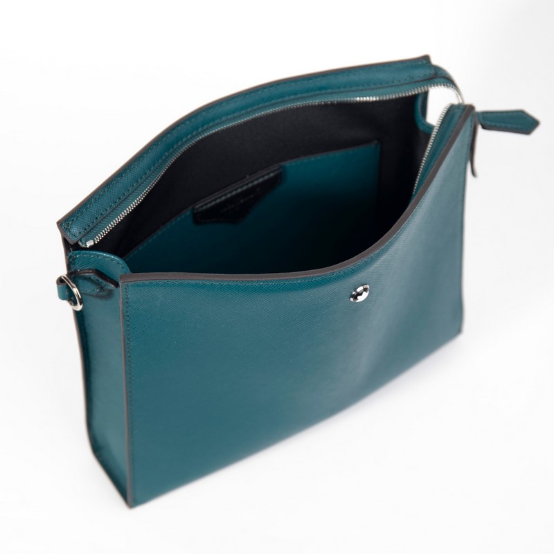 630 MONTBLANC萬寶龍專櫃同步匠心系列手拿包 地中海藍 型號：1988