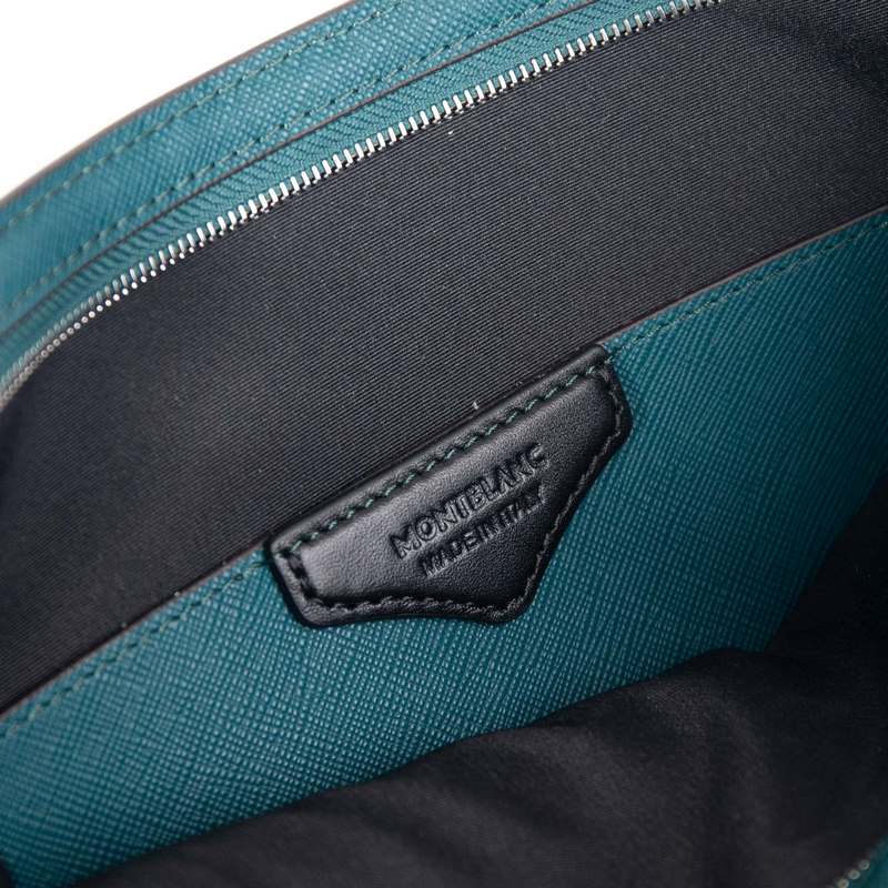 630 MONTBLANC萬寶龍專櫃同步匠心系列手拿包 地中海藍 型號：1988