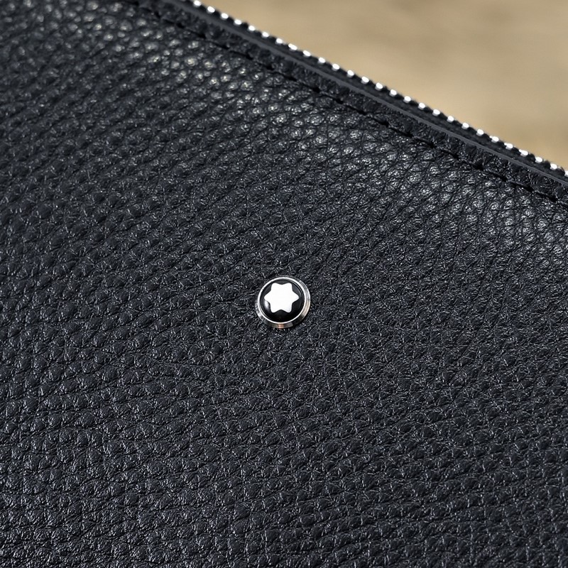 MONT BLANC 萬寶龍-最新款男士手包 采用頭層牛皮 皮質柔軟 手感超贊