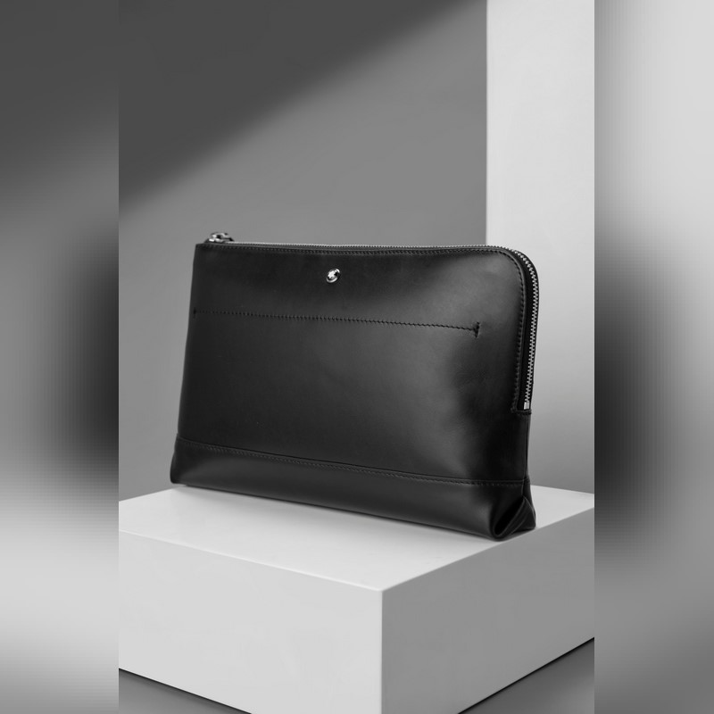 MONTBL NC萬寶龍軟皮系列手拿包經典黑 型號：MB131239# 材質：純