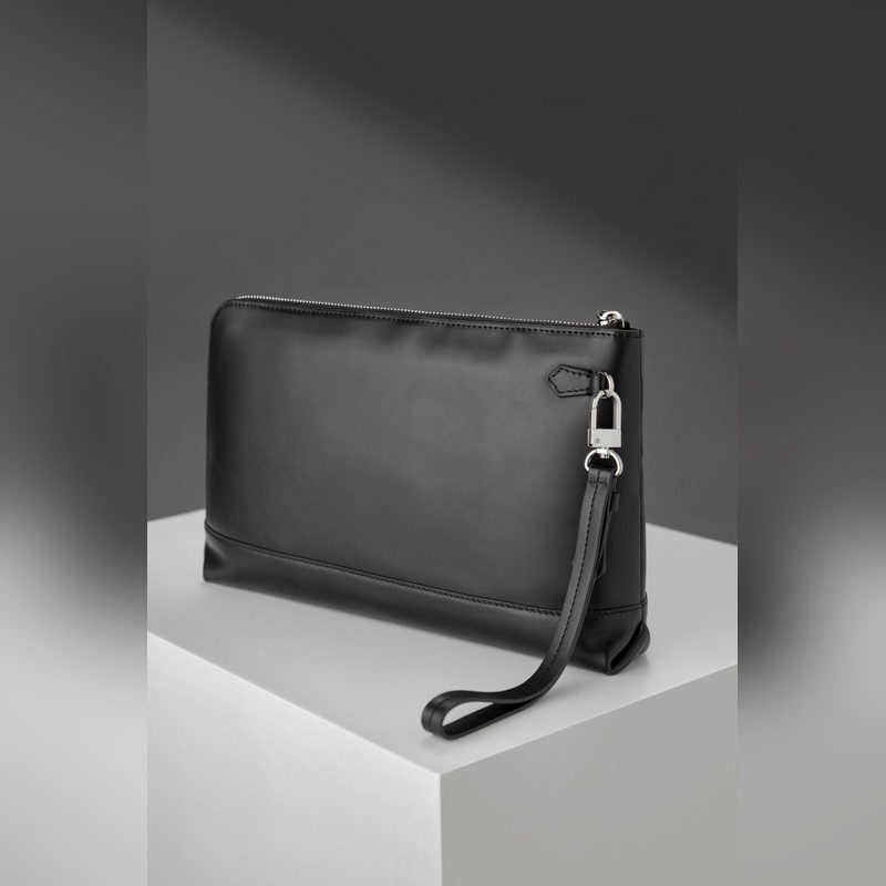 MONTBL NC萬寶龍軟皮系列手拿包經典黑 型號：MB131239# 材質：純