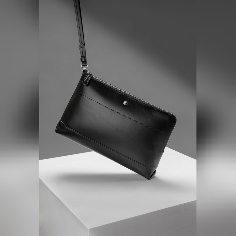 MONTBL NC萬寶龍軟皮系列手拿包經典黑 型號：MB131239# 材質：純