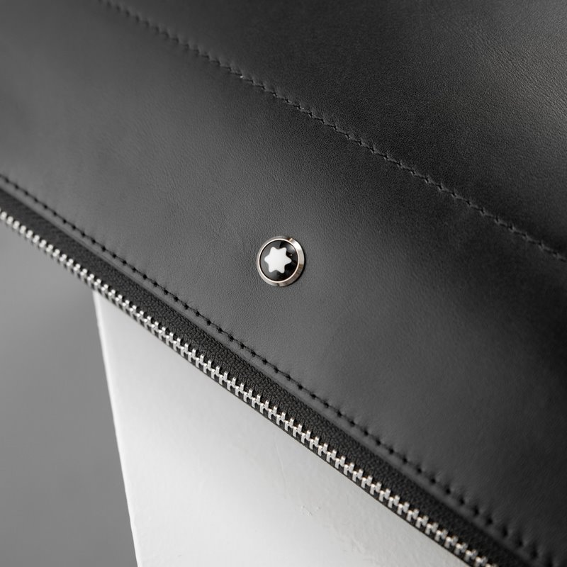 MONTBL NC萬寶龍軟皮系列手拿包經典黑 型號：MB131239# 材質：純