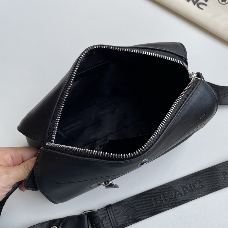 萬寶龍軟皮系列郵筒包 經典黑，從品牌豐厚的書寫文化中汲取靈感，點亮煥新色彩搭配，