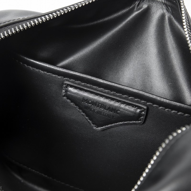 MONTBL NC萬寶龍軟皮系列142郵筒包經典黑 型號：MB131797# 材