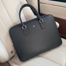 Mont Blanc萬寶龍最新款男士公文包采用頭層牛皮 皮質柔軟高端大氣上檔次尺