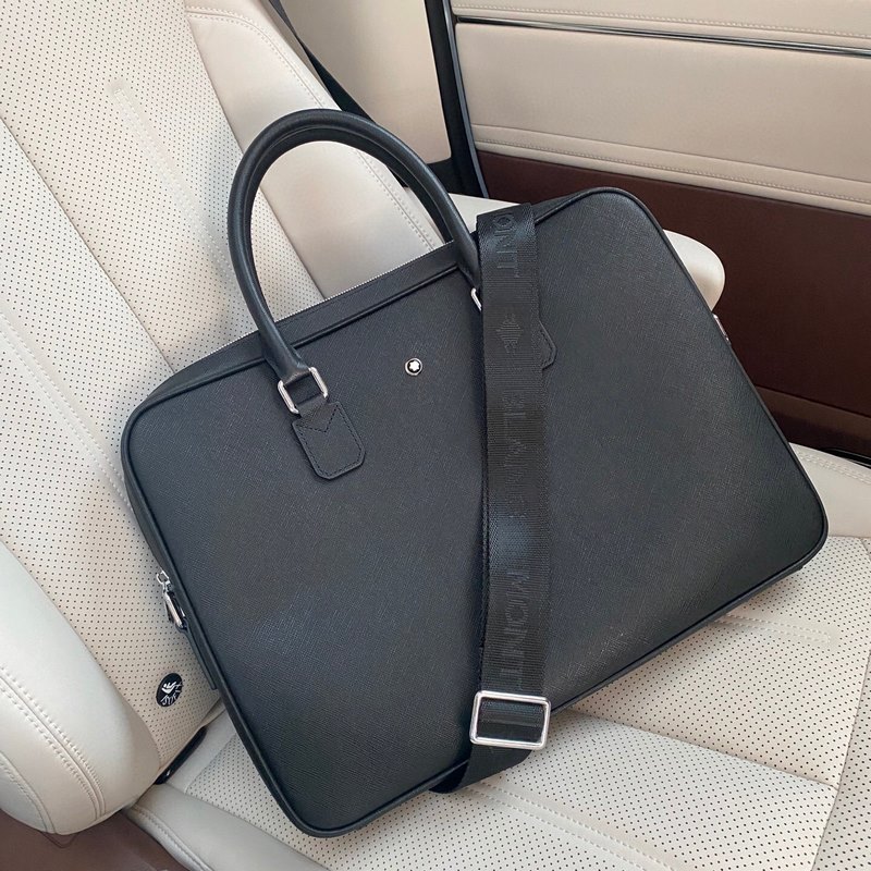 Mont Blanc萬寶龍最新款男士公文包采用頭層牛皮 皮質(zhì)柔軟高端大氣上檔次尺