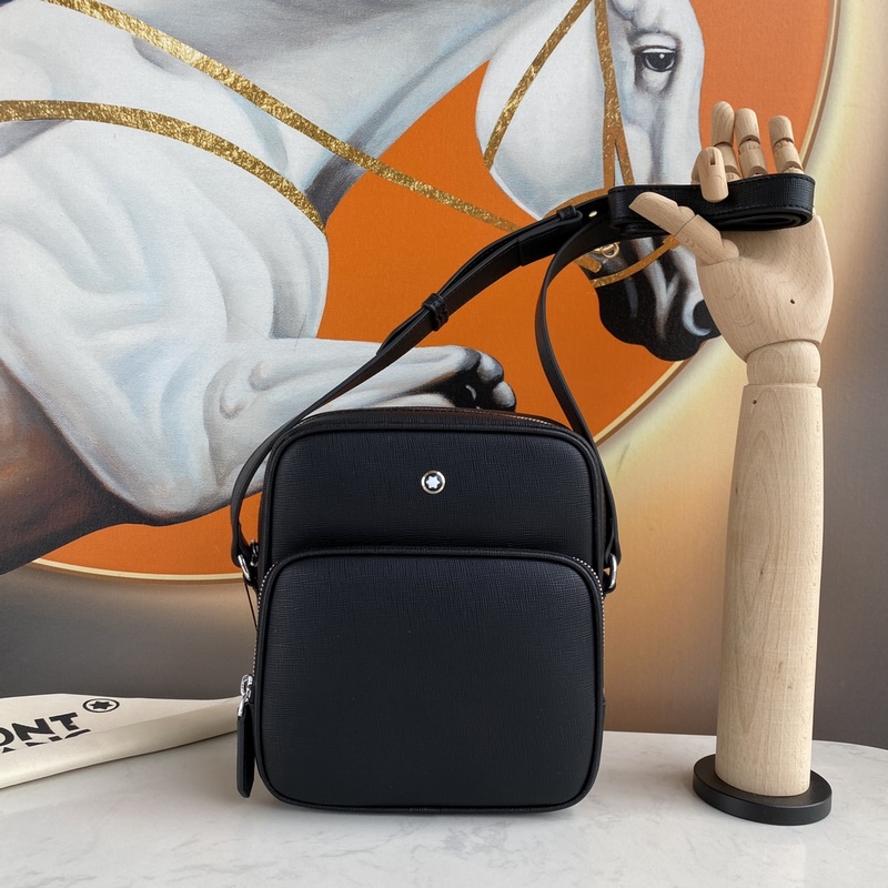 MONTBLANC 全新萬寶龍匠心系列郵差包 經典黑 型號：MB198165 材