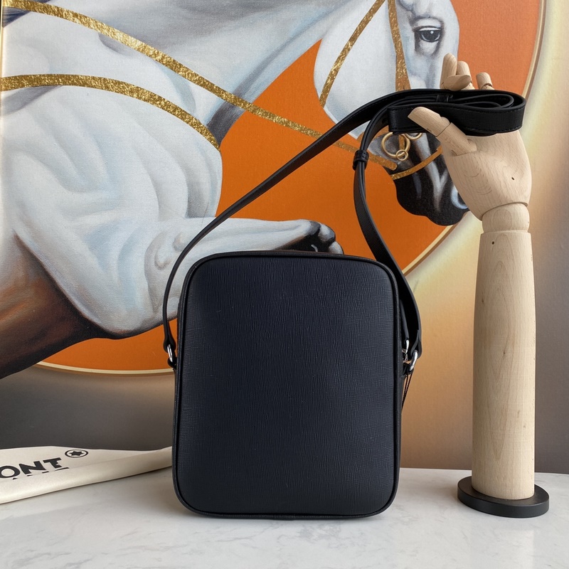 MONTBLANC 全新萬寶龍匠心系列郵差包 經典黑 型號：MB198165 材