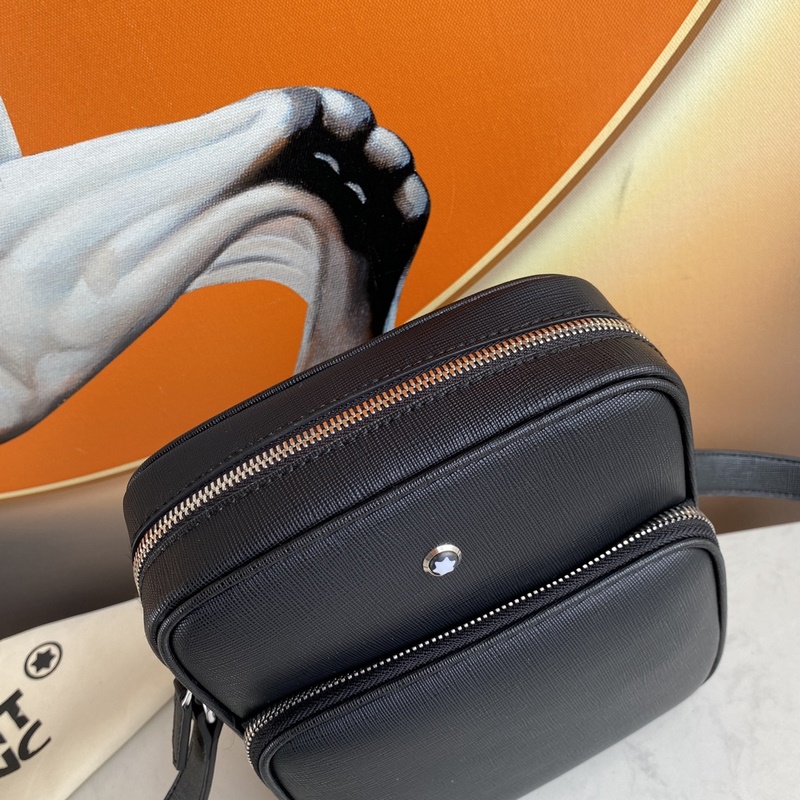 MONTBLANC 全新萬寶龍匠心系列郵差包 經典黑 型號：MB198165 材
