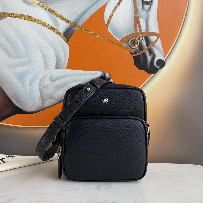 MONTBLANC 全新萬寶龍匠心系列郵差包 經典黑 型號：MB198165 材