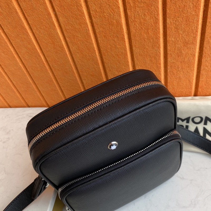MONTBLANC 全新萬寶龍匠心系列郵差包 經典黑 型號：MB198165 材